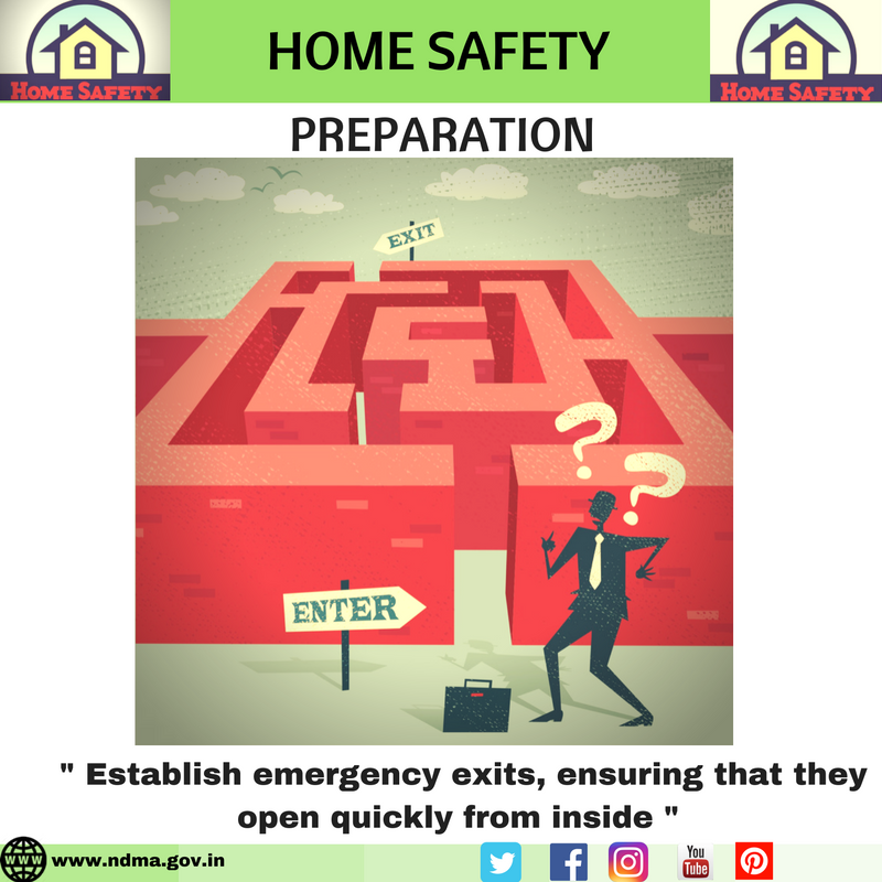 Establish emergency exits, ensuring that they open quickly from inside 